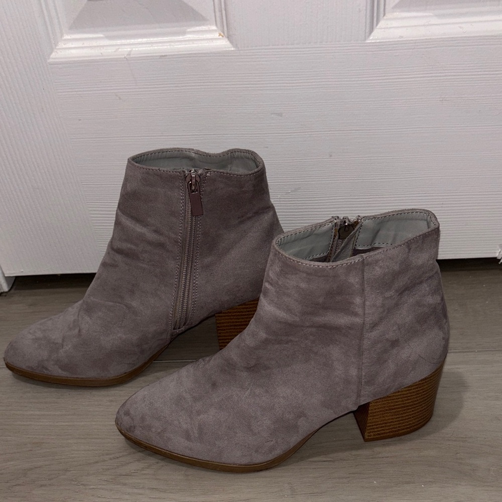 Charlotte Russe Taupe Ankle Booties